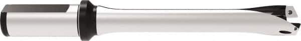 Allied Machine and Engineering - Series 24, 24 to 25.99mm Diam, 25mm Diam Straight Shank with Flange, Straight Flute Spade Drill - 78mm Max Depth, 172.8mm OAL, Standard Length, Through Coolant - Eagle Tool & Supply