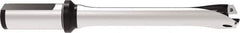Allied Machine and Engineering - Series 24, 24 to 25.99mm Diam, 25mm Diam Straight Shank with Flange, Straight Flute Spade Drill - 78mm Max Depth, 172.8mm OAL, Standard Length, Through Coolant - Eagle Tool & Supply