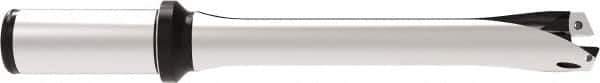 Allied Machine and Engineering - Series 24, 24 to 25.99mm Diam, 25mm Diam Straight Shank with Flange, Straight Flute Spade Drill - 129.9mm Max Depth, 224.7mm OAL, Standard Length, Through Coolant - Eagle Tool & Supply