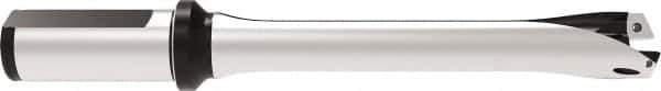 Allied Machine and Engineering - Series 24, 24 to 25.99mm Diam, 1" Diam Straight Shank with Flange, Straight Flute Spade Drill - 5-1/8" Max Depth, 8.9231" OAL, Standard Length, Through Coolant - Eagle Tool & Supply