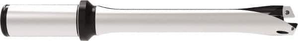 Allied Machine and Engineering - Series 24, 24 to 25.99mm Diam, 1" Diam Straight Shank with Flange, Straight Flute Spade Drill - 3-5/64" Max Depth, 6-7/8" OAL, Standard Length, Through Coolant - Eagle Tool & Supply