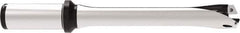 Allied Machine and Engineering - Series 24, 24 to 25.99mm Diam, 1" Diam Straight Shank with Flange, Straight Flute Spade Drill - 3-5/64" Max Depth, 6-7/8" OAL, Standard Length, Through Coolant - Eagle Tool & Supply