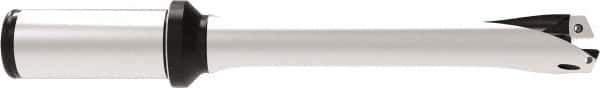 Allied Machine and Engineering - Series 22, 22 to 23.99mm Diam, 25mm Diam Straight Shank with Flange, Straight Flute Spade Drill - 72mm Max Depth, 164.3mm OAL, Standard Length, Through Coolant - Eagle Tool & Supply