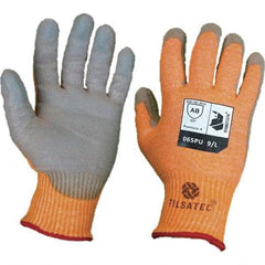 Tilsatec - Size M (8), ANSI Cut Lvl A8, Puncture Lvl 4, Abrasion Lvl 4, Polyurethane Coated Cut & Puncture Resistant Gloves - Eagle Tool & Supply