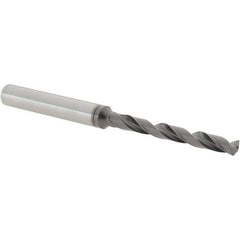 Iscar - 4mm 140° Solid Carbide Jobber Drill - TiAlN Finish, Right Hand Cut, Spiral Flute, Straight Shank, 74mm OAL, Standard Point - Eagle Tool & Supply