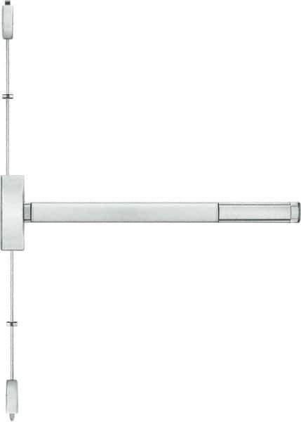 Stanley - Left & Right Hand, Surface Vertical Rod - Satin Stainless Steel Finish, 28 to 36" Door Width, Grade 1 - Eagle Tool & Supply