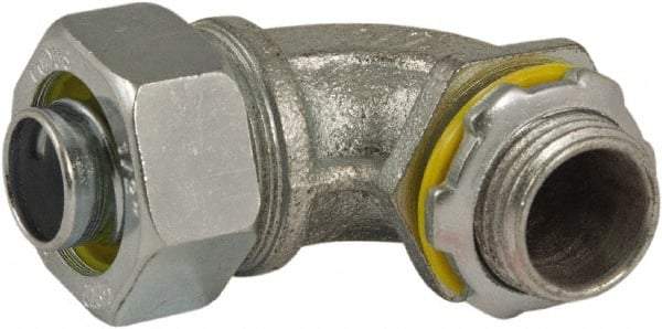 Hubbell-Raco - 1/2" Trade, Steel & Malleable Iron Angled Liquidtight Conduit Connector - Eagle Tool & Supply