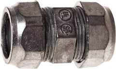 Hubbell-Raco - 2" Trade, Die Cast Zinc Compression Straight EMT Conduit Coupling - Eagle Tool & Supply