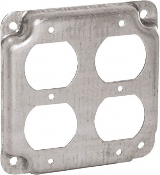 Hubbell-Raco - Electrical Outlet Box Steel Cover - Includes Mounting Hardware - Eagle Tool & Supply