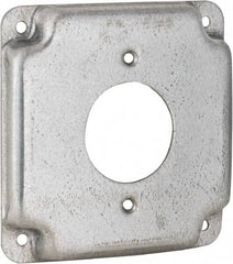 Hubbell-Raco - Electrical Outlet Box Steel Cover - Includes Mounting Hardware - Eagle Tool & Supply