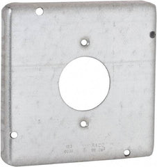 Hubbell-Raco - Electrical Outlet Box Steel Cover - Includes Mounting Hardware - Eagle Tool & Supply