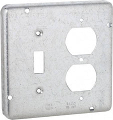 Hubbell-Raco - Electrical Outlet Box Steel Cover - Includes Mounting Hardware - Eagle Tool & Supply