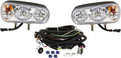 Buyers Products - 1,500 Lumens, 12 Volt DC, Double Post Halogen Headlight - 3200K Color Scale, 55 Low/High Watt, Oval - Eagle Tool & Supply