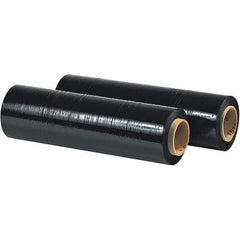 Made in USA - 15" x 1,500' 80 Gauge Black Blown Hand Stretch Film - Eagle Tool & Supply