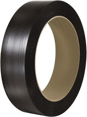 Made in USA - 4,500' Long x 1/2" Wide, Coil Case Polyester Hand Strapping - 500 Lb Capacity, 0.015" Thick - Eagle Tool & Supply
