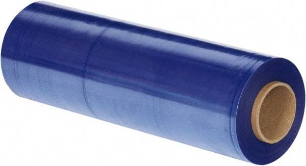 Made in USA - 18" x 1,500' 100 Gauge Blue UVI Hand Stretch Film - Eagle Tool & Supply