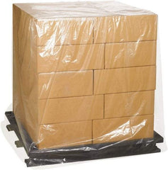 Made in USA - 40" Long x 48" Wide x 100" High Pallet Cover - Clear, Case, 100 Piece - Eagle Tool & Supply