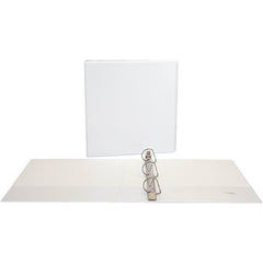 Universal One - 375 Sheet Capacity, 8-1/2 x 11", View Ring Binder - Polypropylene, White - Eagle Tool & Supply