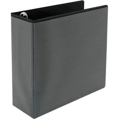 Universal One - 780 Sheet Capacity, 8-1/2 x 11", View Ring Binder - Polypropylene, Black - Eagle Tool & Supply