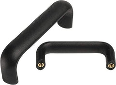 Electro Hardware - 4.61" Between Centers M6 Hole, Polyamide External Pull Handle - 0.98" Handle Width, 1.97" Handle Height, 5.28" OAL, Plastic Finish - Eagle Tool & Supply