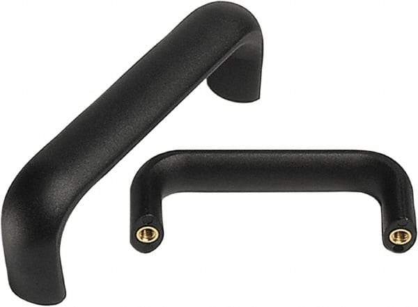 Electro Hardware - 7.05" Between Centers M8 Hole, Polyamide External Pull Handle - 1.14" Handle Width, 2.28" Handle Height, 7.76" OAL, Plastic Finish - Eagle Tool & Supply
