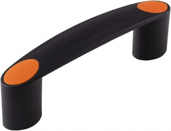 Electro Hardware - 4.61" Between Centers 0.33" Hole, Polyamide External Pull Handle - 0.98" Handle Width, 1.89" Handle Height, 5.75" OAL, Plastic Finish - Eagle Tool & Supply