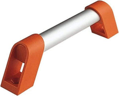 Electro Hardware - 15-3/4" Between Centers 1/4" Hole, Plastic/Aluminum Tubular Pull Handle - 1.02" Handle Width, 2.09" Handle Height, 16.68" OAL, 0.79" Handle Diam, Plastic Finish - Eagle Tool & Supply
