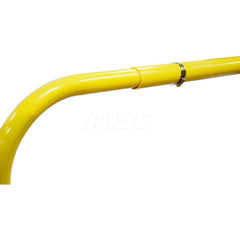 Heavy-Duty Guard Rail: Yellow, Painted, Steel 7-1/2″ Long, 42″ High, 2 Rails