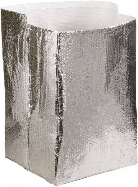 Made in USA - 18" Long x 18" Wide x 18" High x 3/16" Thick Box Liner - Silver, Case - Eagle Tool & Supply