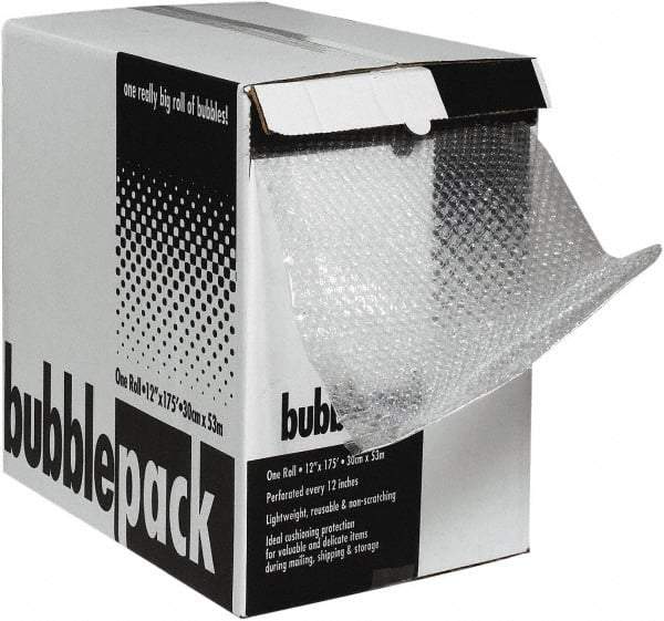 Made in USA - 50' Long x 24" Wide x 1/2" Thick, Bubble Roll - Clear - Eagle Tool & Supply