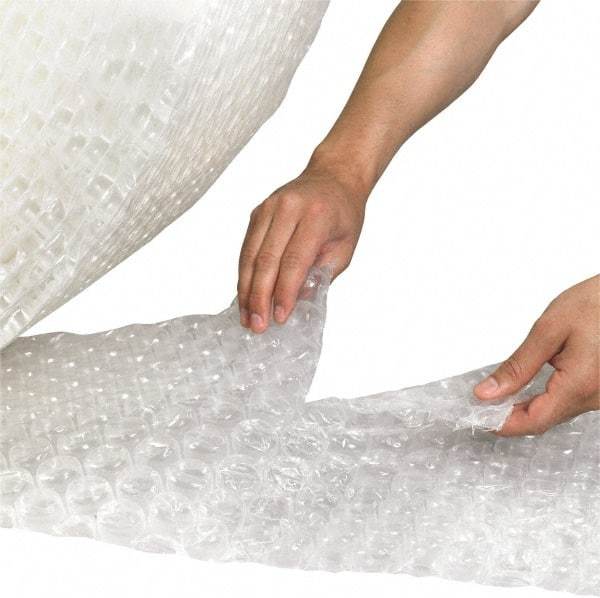 Made in USA - 250' Long x 12" Wide x 1/2" Thick, Bubble Roll - Clear - Eagle Tool & Supply