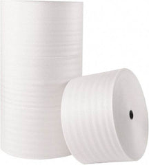 Made in USA - 350' Long x 12" Wide x 1/8" Thick, Polyethylene Foam - White - Eagle Tool & Supply