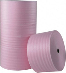 Made in USA - 250' Long x 24" Wide x 1/4" Thick, Polyethylene Foam - Pink - Eagle Tool & Supply