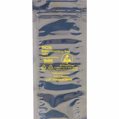 Made in USA - 8" Long x 4" Wide, 3.1 mil Thick, Self Seal Static Shield Bag - Transparent, Metal-In, Standard Grade - Eagle Tool & Supply