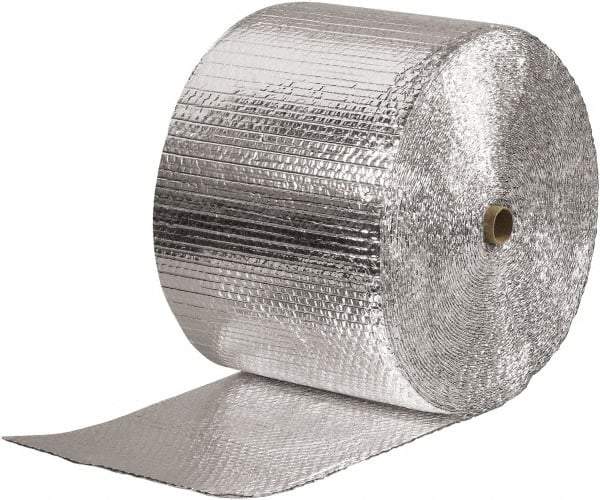 Made in USA - 125' Long x 16" Wide x 3/16" Thick, Bubble Roll - Silver - Eagle Tool & Supply