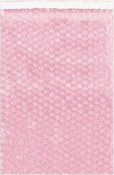 Value Collection - 10" Long x 20" Wide, Adhesive Flap Antistatic Bubble Pouch - Pink, Standard Grade - Eagle Tool & Supply