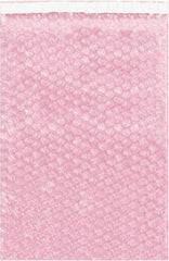 Value Collection - 4" Long x 3-1/2" Wide, Adhesive Flap Antistatic Bubble Pouch - Pink, Standard Grade - Eagle Tool & Supply