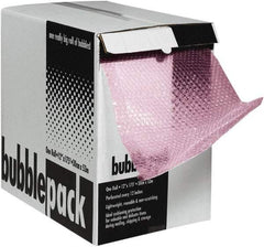 Made in USA - 2,100" Long x 12" Wide, Antistatic Bubble Roll - Pink, Standard Grade - Eagle Tool & Supply