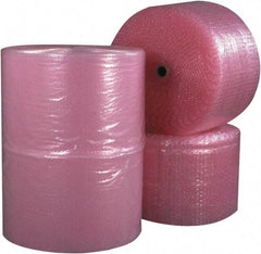 Made in USA - 9,000" Long x 12" Wide, Antistatic Bubble Roll - Pink, Standard Grade - Eagle Tool & Supply