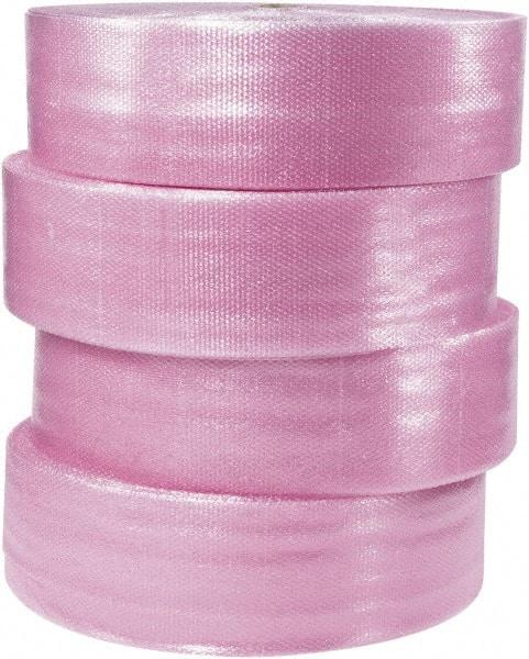 Made in USA - 9,000" Long x 12" Wide, Antistatic Bubble Roll - Pink, Standard Grade - Eagle Tool & Supply