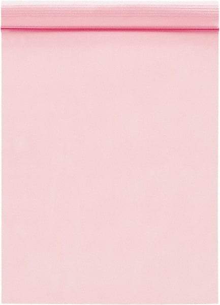 Value Collection - 10" Long x 8" Wide, 2 mil Thick, Self Seal Antistatic Poly Bag - Pink, Standard Grade - Eagle Tool & Supply