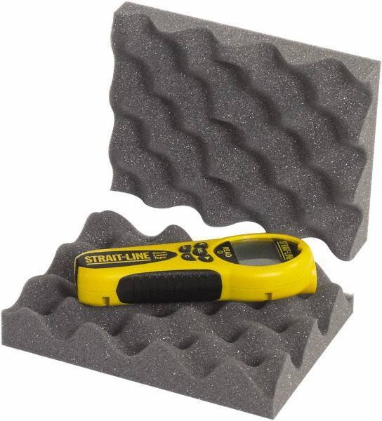 Made in USA - 6" Wide x 2" Thick, Convoluted Foam - Charcoal - Eagle Tool & Supply