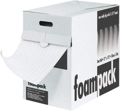 Made in USA - 350' Long x 12" Wide x 1/16" Thick, Polyethylene Foam - White - Eagle Tool & Supply