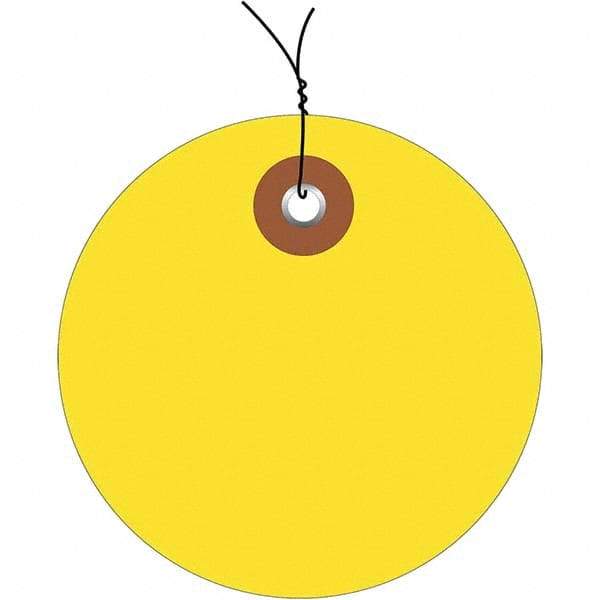Made in USA - Safety & Facility Blank Tag - Yellow Vinyl - Eagle Tool & Supply