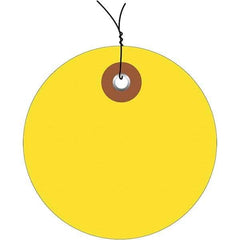 Made in USA - Safety & Facility Blank Tag - Yellow Vinyl - Eagle Tool & Supply