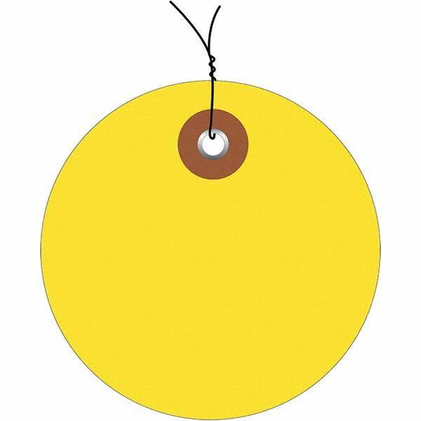 Made in USA - Safety & Facility Blank Tag - Yellow Vinyl - Eagle Tool & Supply