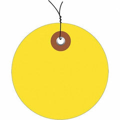 Made in USA - Safety & Facility Blank Tag - Yellow Vinyl - Eagle Tool & Supply