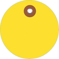 Made in USA - Safety & Facility Blank Tag - Yellow Vinyl - Eagle Tool & Supply