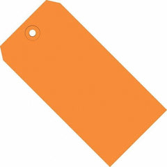 Made in USA - 3-3/4" High x 1-7/8" Long, Safety & Facility Blank Tag - Orange Cardstock - Eagle Tool & Supply