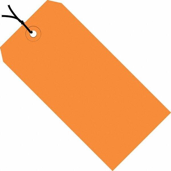 Made in USA - 5-3/4" High x 2-7/8" Long, Safety & Facility Blank Tag - Orange Cardstock - Eagle Tool & Supply